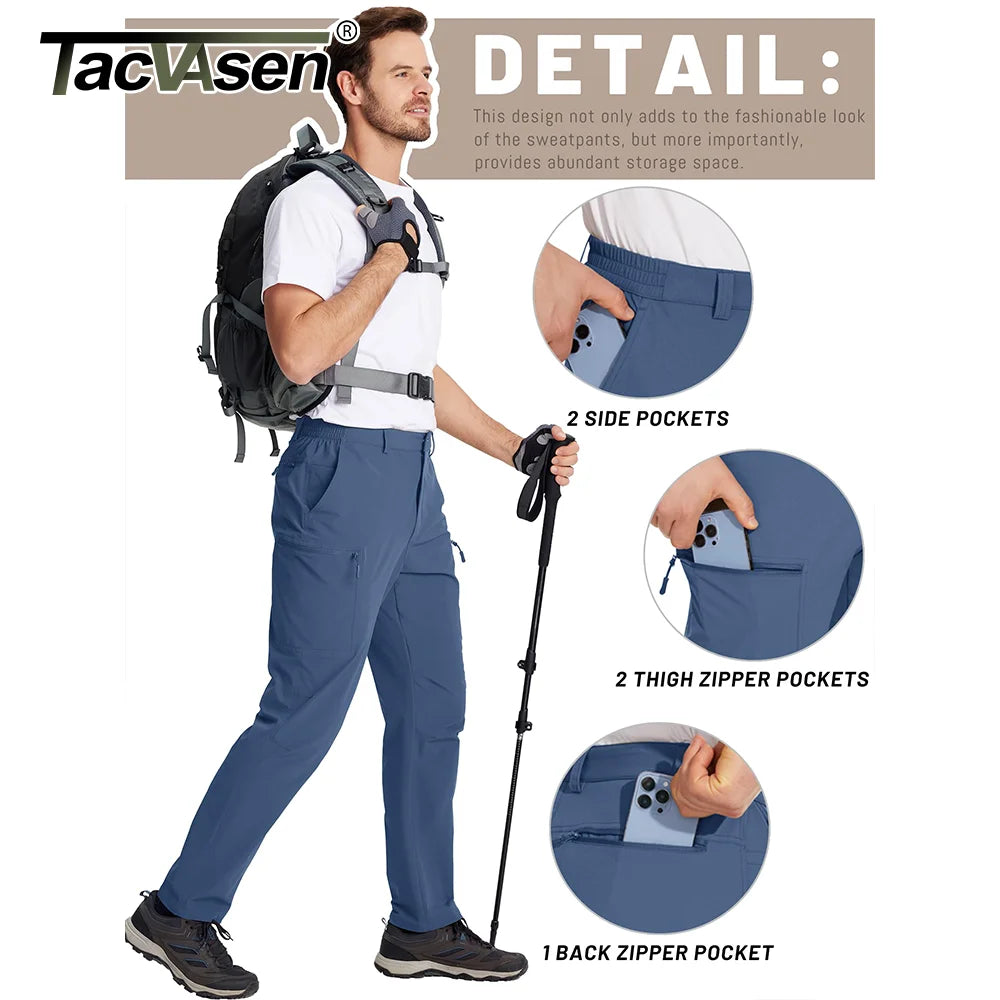TACVASEN Lightweight Hiking Pants Mens Quick Dry Cargo Work Pants
