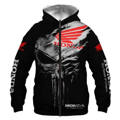2026 New Fashionable Honda Logo Spring and Autumn Coat 3D Printed