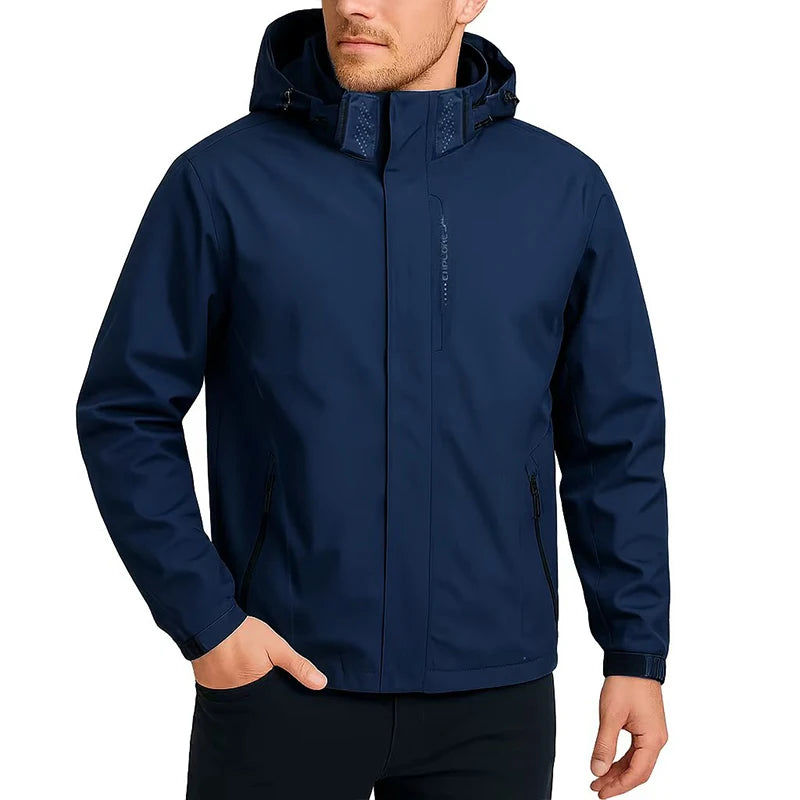 Outdoor Men's Waterproof Raincoat Lightweight Jackets Coat with Hood