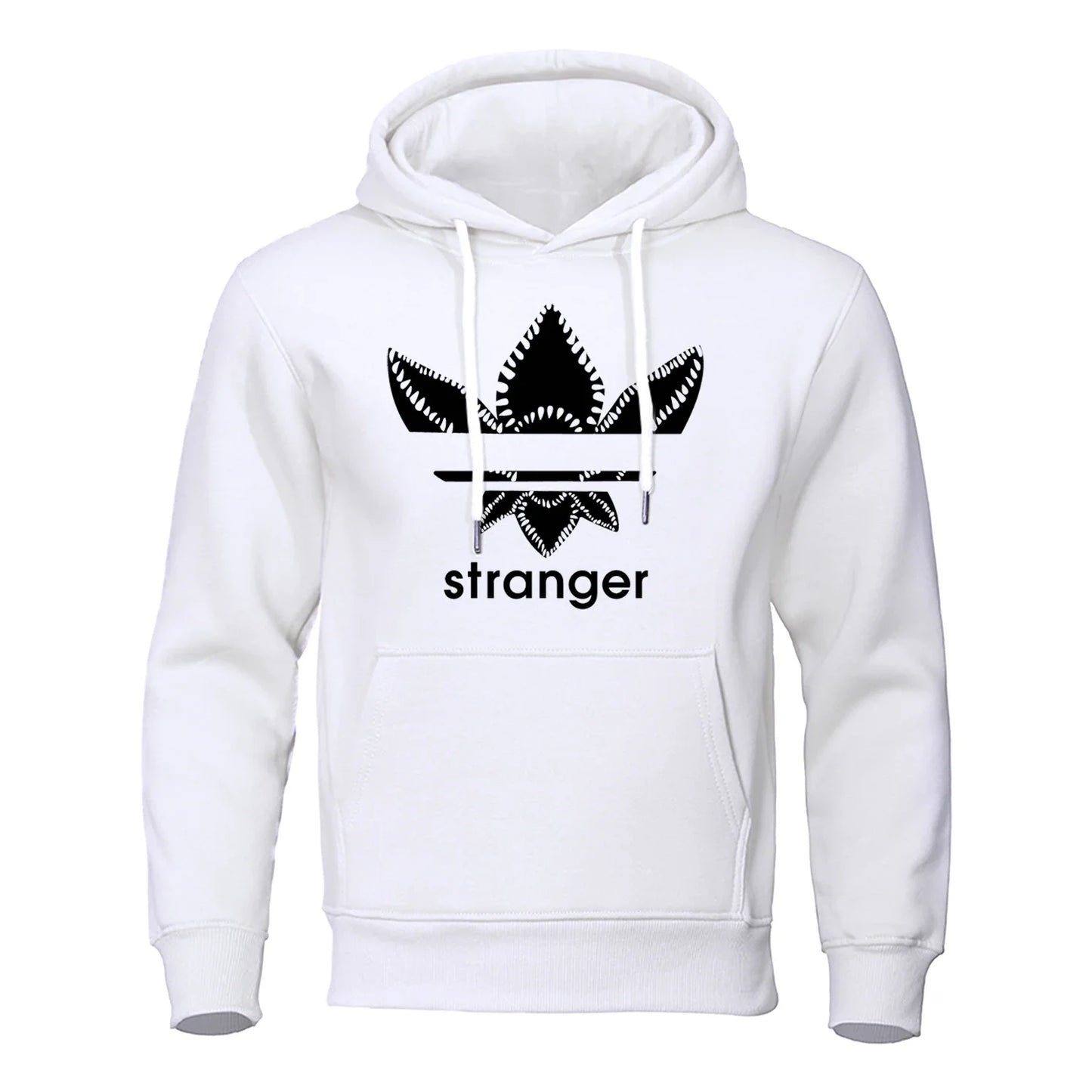 Fun Stranger floral pattern printed hooded top,with a unique letter