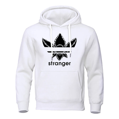 Fun Stranger floral pattern printed hooded top,with a unique letter