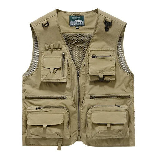 FGKKS 2023 Outdoor Leisure Vest Men's New Multi-Pocket Breathable