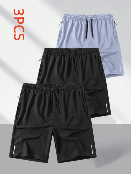 3pcs Casual Shorts Men's Running Sports Shorts Gym Shorts for Men