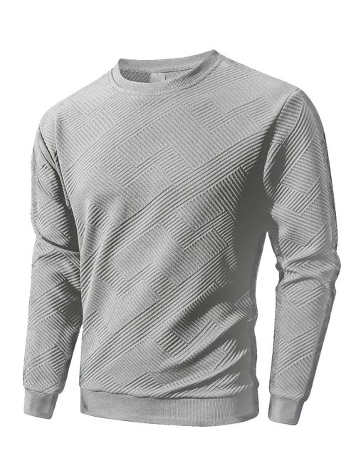 Men's Crew Neck Sweatshirts Spring Autumn Warm Basic Outdoor Pullover