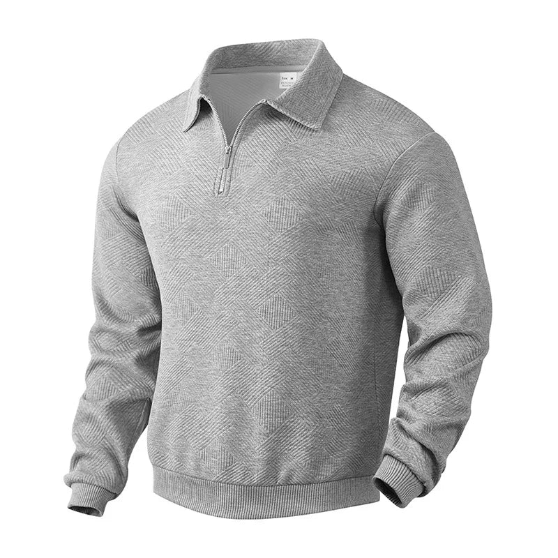 24 cross-border popular autumn long-sleeved lapel zipper men's loose