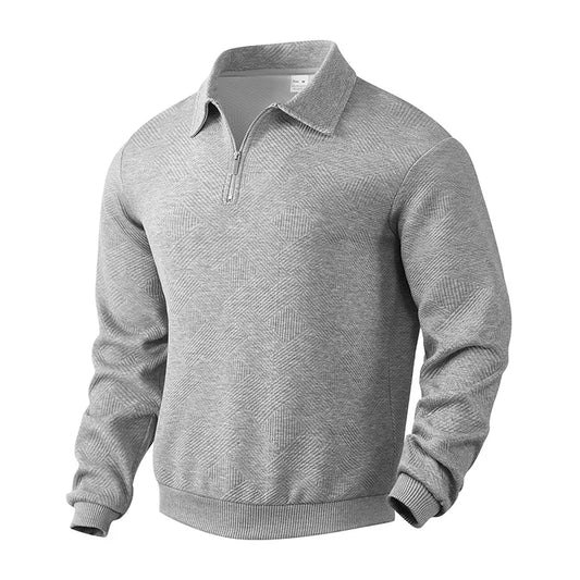 24 cross-border popular autumn long-sleeved lapel zipper men's loose