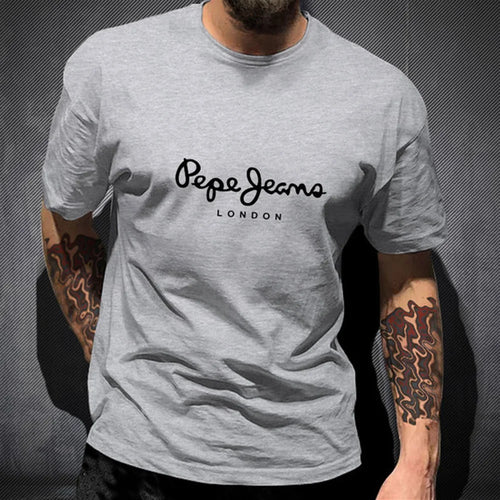 Newest Pepe Jeans London Logo T Shirt Summer Men Short Sleeve Popular
