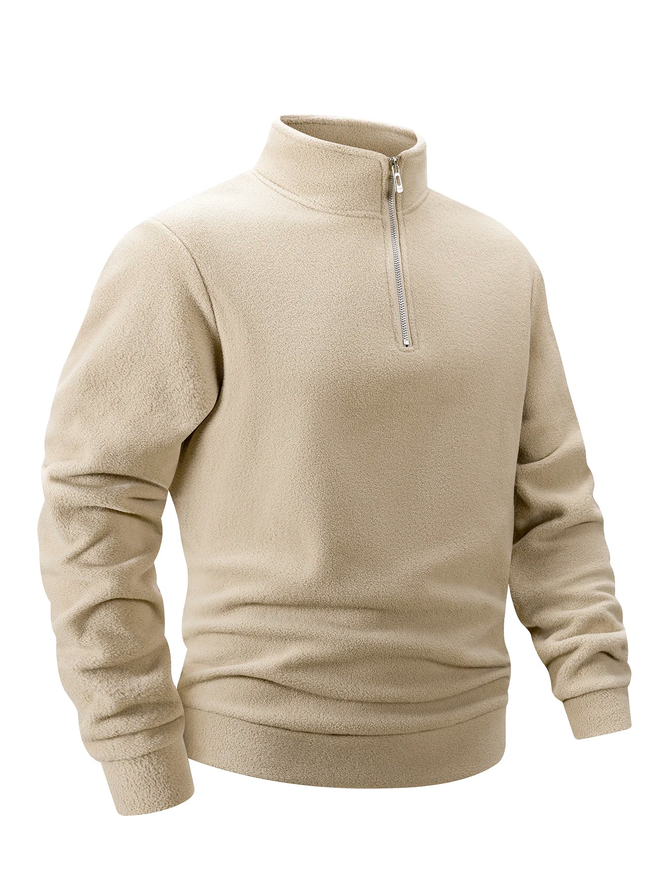 2025 Men Casual Fleece Sweatshirts Tops Men Sport Classic Stand Collar