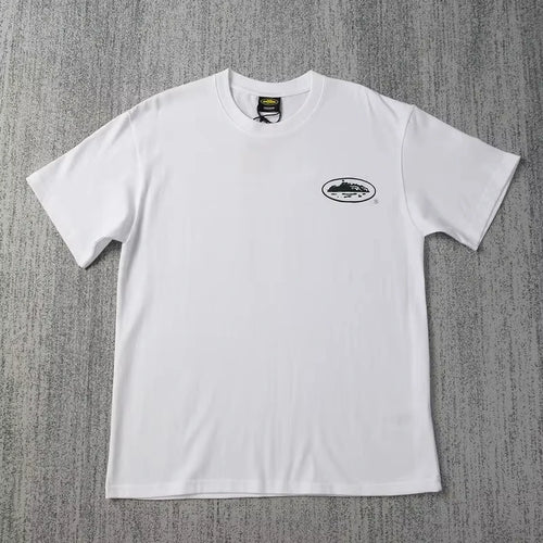 2025 Summer New Small Boat Printed Short Sleeve T-shirt Loose Round
