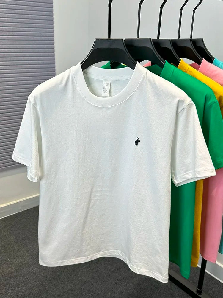 100% pure cotton short sleeve round neck men's T-shirt hot selling