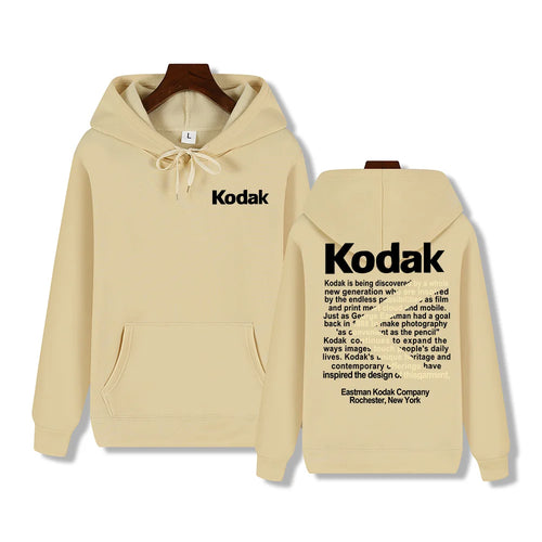 Kodak Brand New Retro Trend Y2K Print Fashion Men‘s Sportswear Autumn