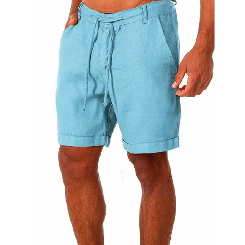 KB 2022 New Men's Cotton Linen shorts Pants Male Summer Breathable