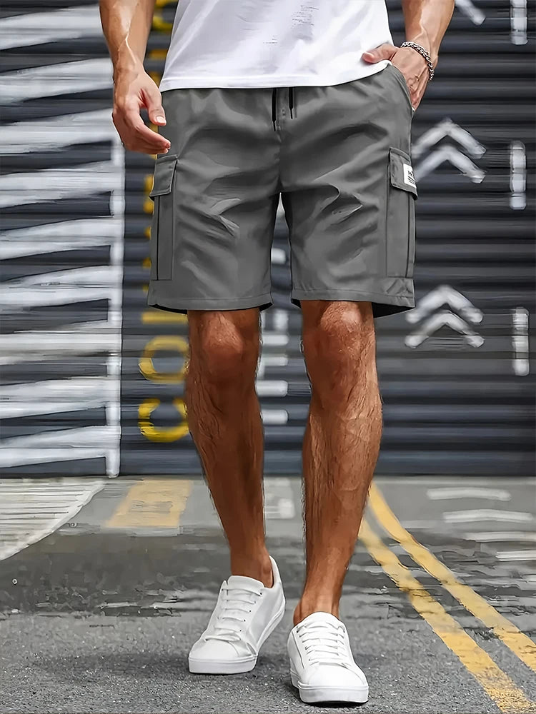 Big Pocket Men's Shorts Casual Work Cool Pants with point Loose Fit