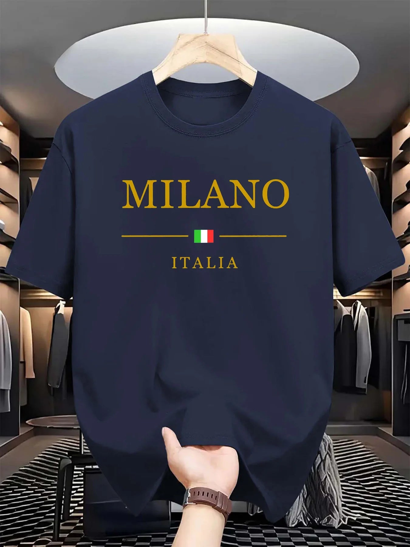 Men's summer 100 cotton fashionable casual loose plus size MILANO