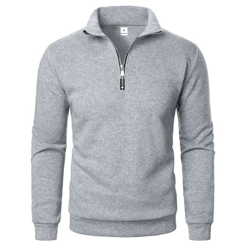 Spring and Autumn new casual half zipper stand up collar hoodie trend
