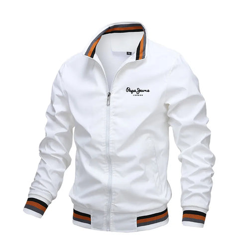 Autumn and Winter Men's Stand Collar Casual Zipper Jacket Outdoor