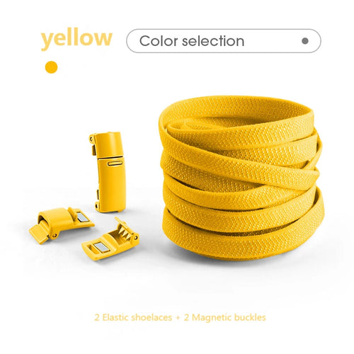 Colorful Magnetic Lock Shoelaces without ties Elastic Laces Sneakers