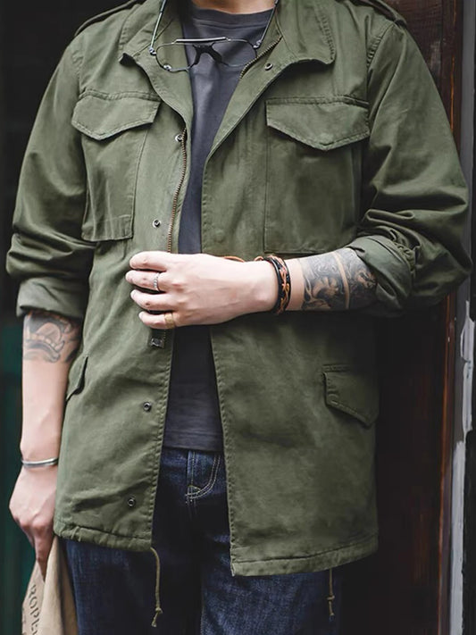 M65 Field Jacket, Men's Military Jacket, Retro Multi Pocket Collar