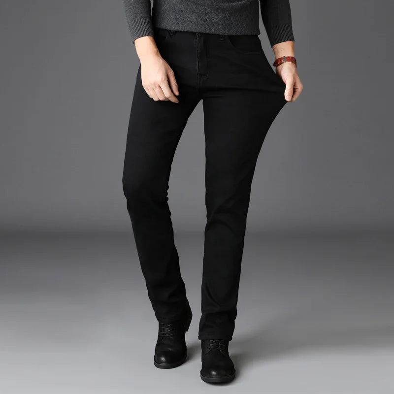 Spring Autumn Men Classic Fashion Brand Jeans Homme Man Soft Stretch