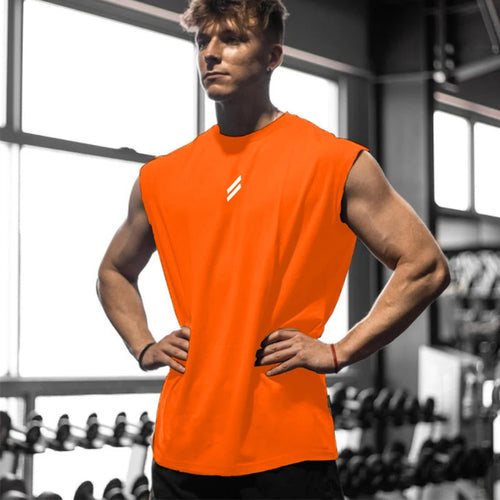 NEW Summer Fitness Sports Tank Top Men Breathable Loose Mesh Training