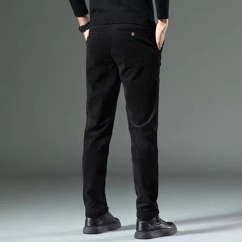 Autumn and Winter Men's Corduroy Trousers New Men's Clothing Stretch