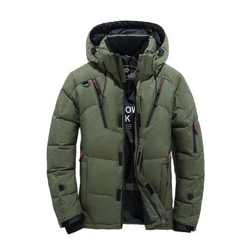 Men's Outdoor Lightweight Warm Detachable Collar Down Jacket Winter