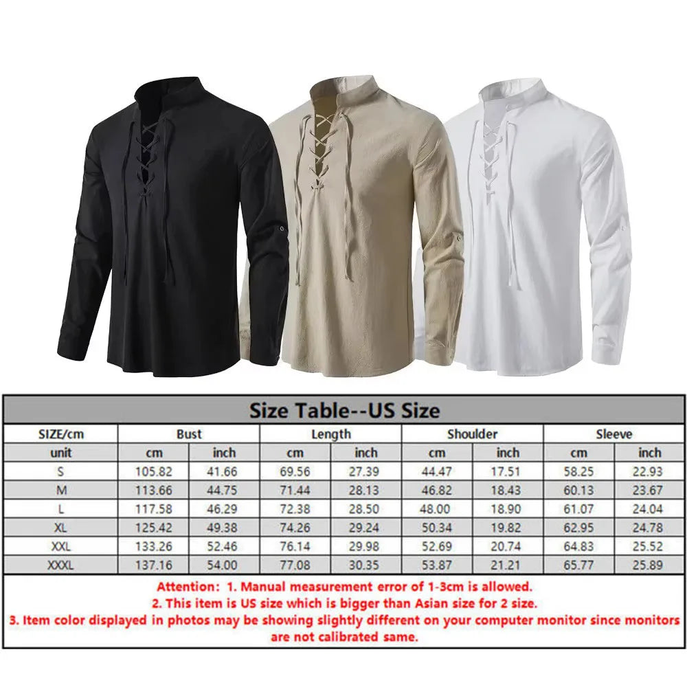 2Pcs Men's Medieval Knight Costume Set Renaissance Cosplay Pirate