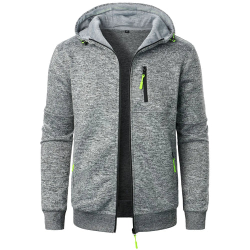New Men's Sports Fitness Casual Sweatshirt Cardigan Hooded Jackets