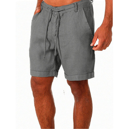 KB 2022 New Men's Cotton Linen shorts Pants Male Summer Breathable