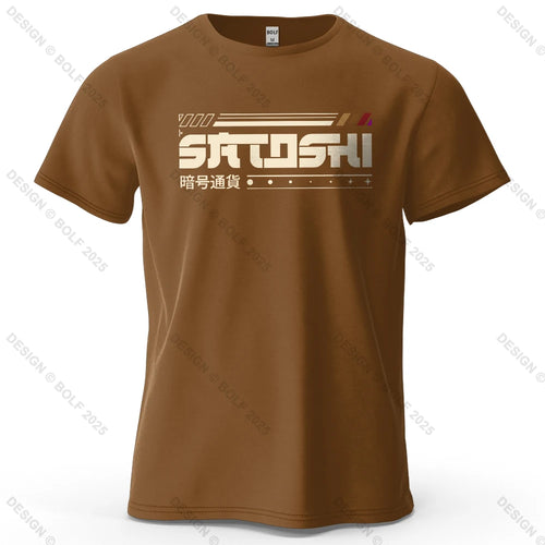 Satoshi and Crypto Printed Men's T-Shirt 100% Cotton Oversized Tech