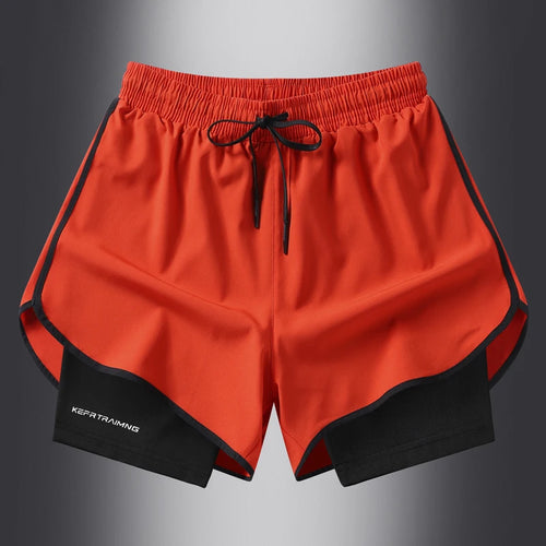 Fake two pieces of summer sports shorts, men's and women's quick