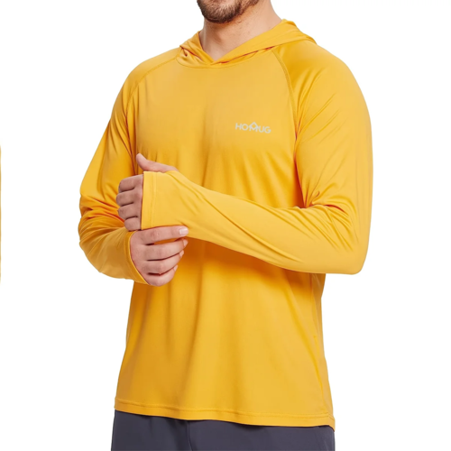 Men's UPF 50+ Sun Protection Hoodie T-Shirts Long Sleeve SPF/UV Quick