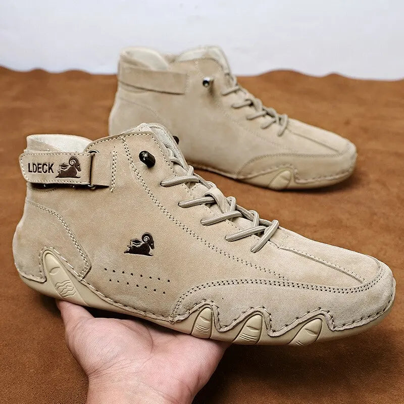 Men Boots Casual Motorcycle Winter Shoes 2023 Waterproof High Top
