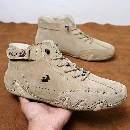 Men Boots Casual Motorcycle Winter Shoes 2023 Waterproof High Top