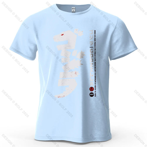 Japan Printed Men's T-Shirt 100% Cotton Oversized Harajuku Style