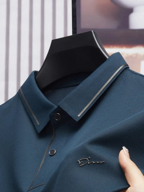 Men's New Polo Shirt Seamless Premium Luxury Cool Fabric Business