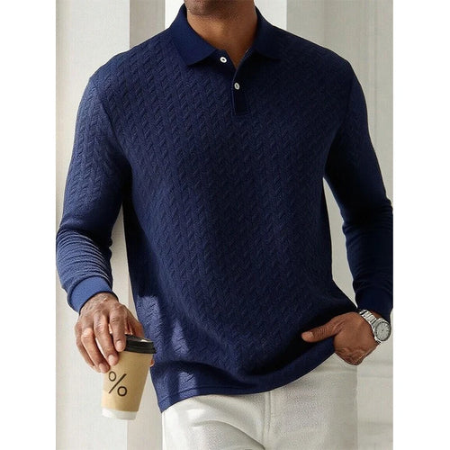 Men Long Sleeve Polo Shirt High Quality Male Clothing Office Polos