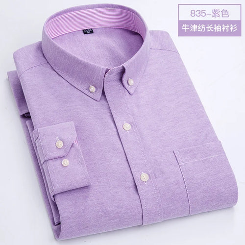 Men's long sleeve shirt Spring summer autumn winter Oxford woven slim