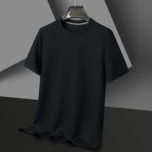Short sleeved Polo shirShort sleeved Waffle Solid Polot fashion
