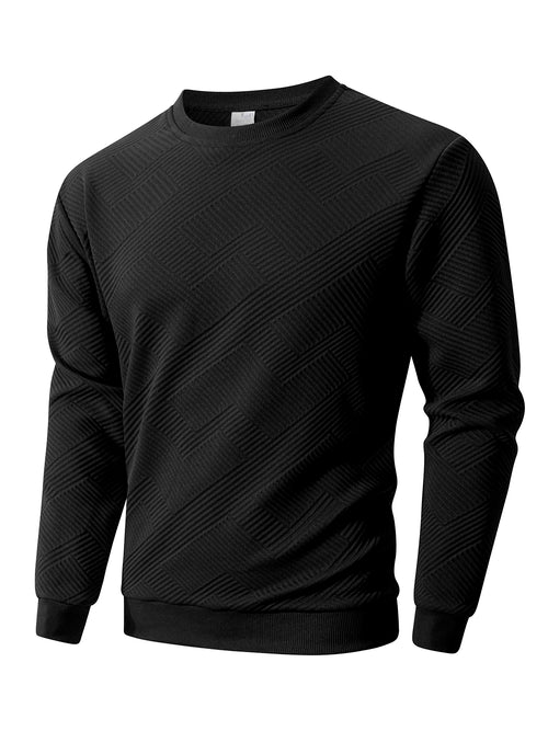 Men's Crew Neck Sweatshirts Spring Autumn Warm Basic Outdoor Pullover