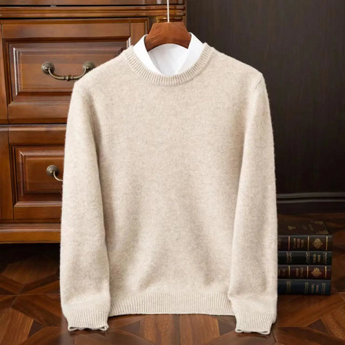 2025 Cashmere Sweater O-neck Pullovers Men's Loose Oversized M-3XL