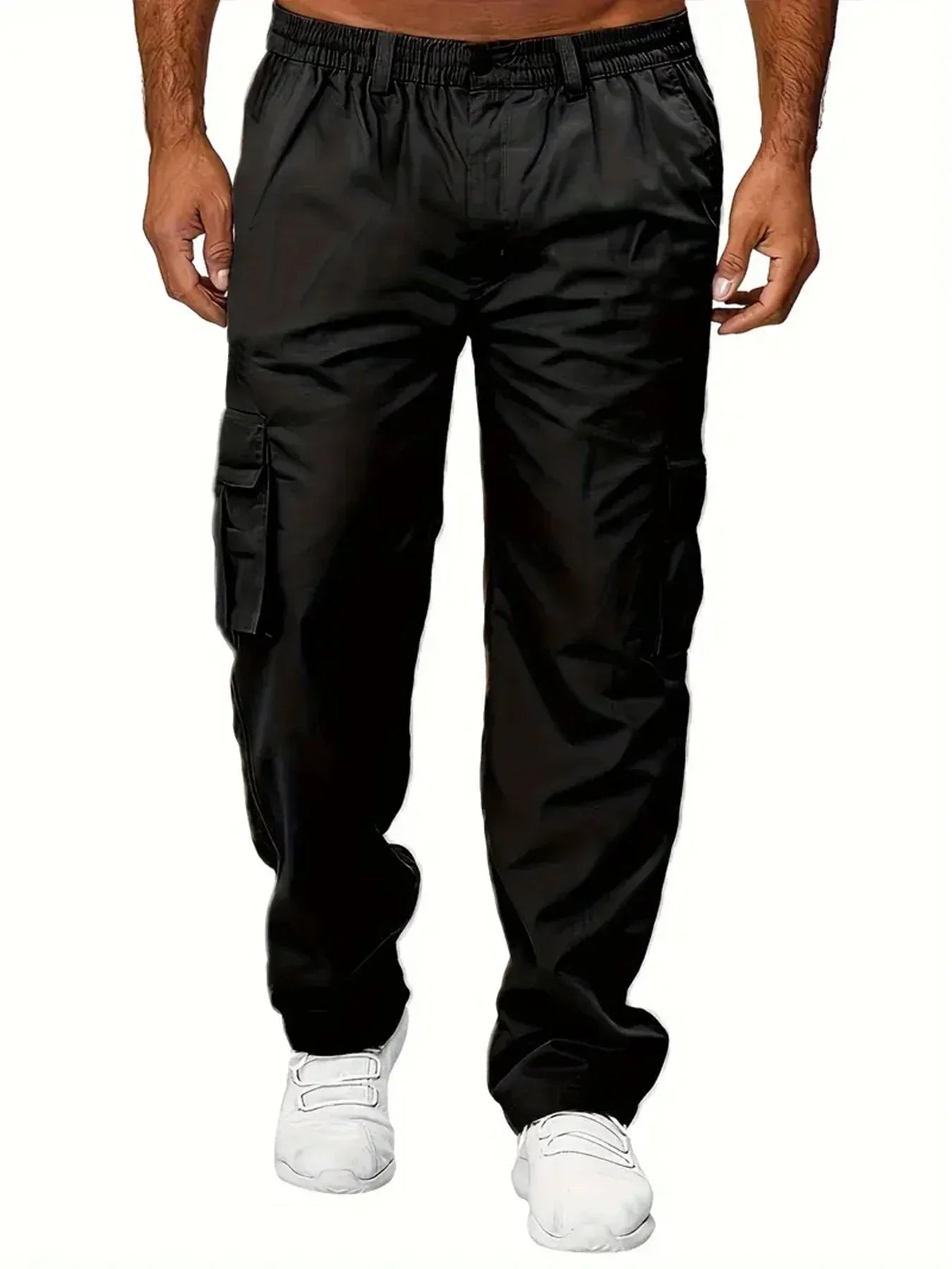 Men's Cargo Pants Sweatpants Outdoor Loose Straight Long Trousers