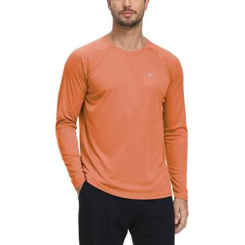Men's Long Sleeve T-Shirt UPF 50+ Rash Guard Tee UV Sun Protection