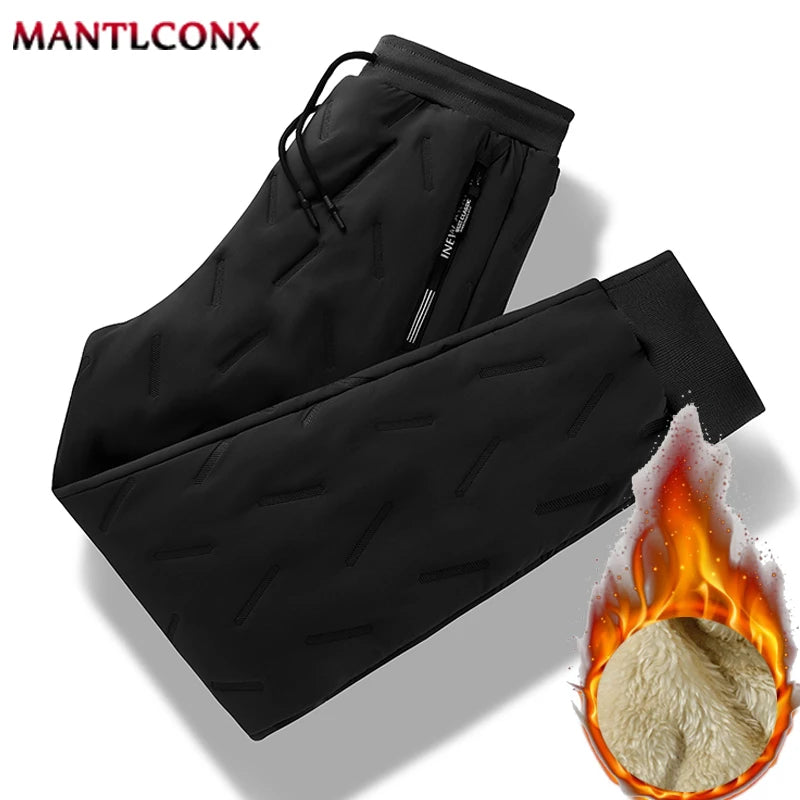 Newest Thicken Padded Pants Men Joggers Sweatpants Men Fleece Warm