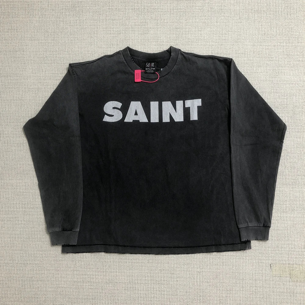SAINT OF MICHAEL Best Quality Streetwear Vintage Long Sleeves Tee