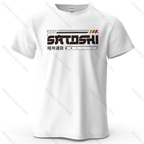 Satoshi and Crypto Printed Men's T-Shirt 100% Cotton Oversized Tech