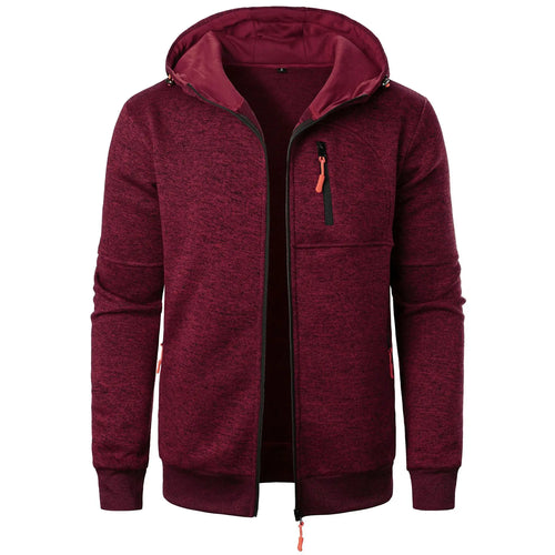 New Men's Sports Fitness Casual Sweatshirt Cardigan Hooded Jackets