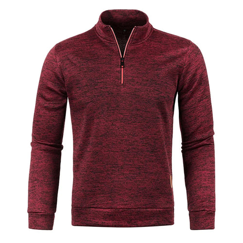 Men Pullover Men's Thicker Sweatshirts Half Zipper Pullover for Male