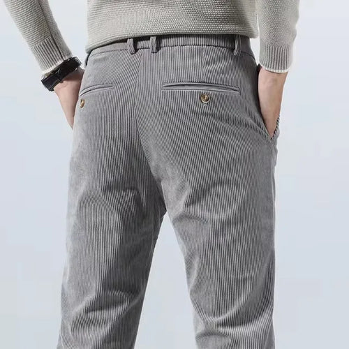 Autumn and Winter Men's Corduroy Trousers New Men's Clothing Stretch