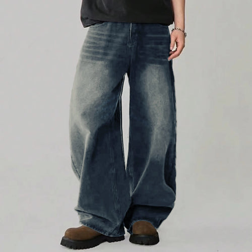 Four Season Men's Jeans Korean Version Student Casual Pants High